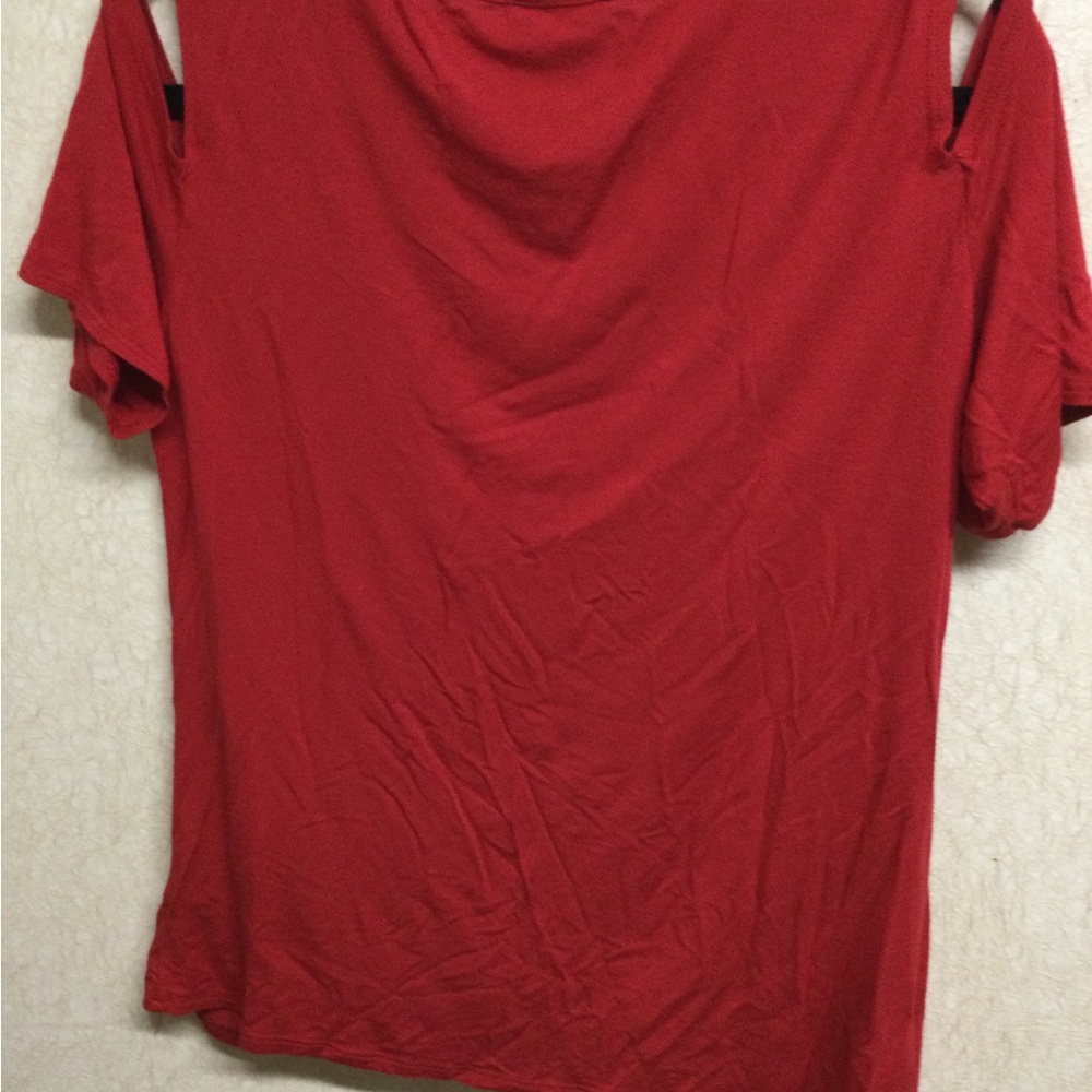 This top is By Ava James . Has tags size extra large red , white and blue.